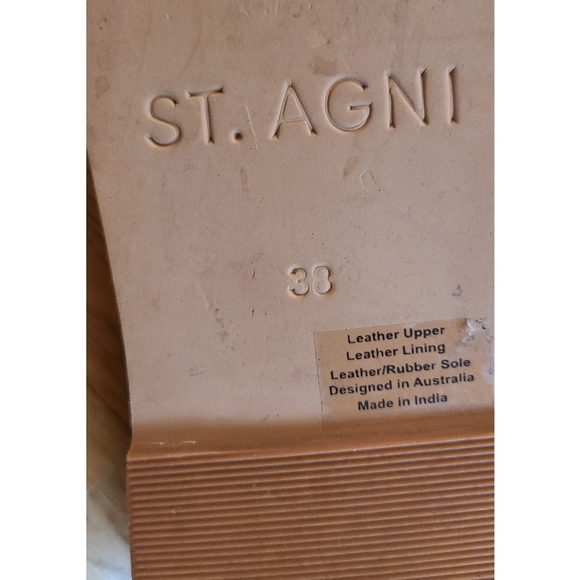 St. Agni Lori Woven leather Sandals Resortwear Coastal US 8 Black Scandi Girl - Picture 8 of 12